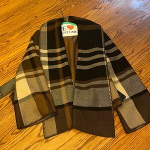 Brighton Paris Woman’s Plaid Cashwool Jacket Size 40